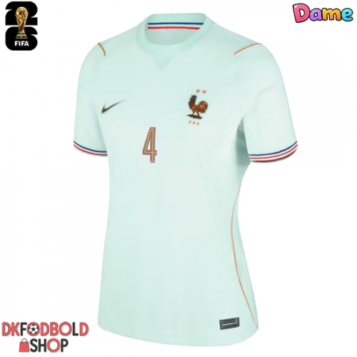 Frankrig Dayot Upamecano #4 Udebanetrøje Dame VM 2026 Kort ærmer